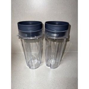Ninja Blender Single Serve 16oz Replacement Cups (2 Pack) w Lids